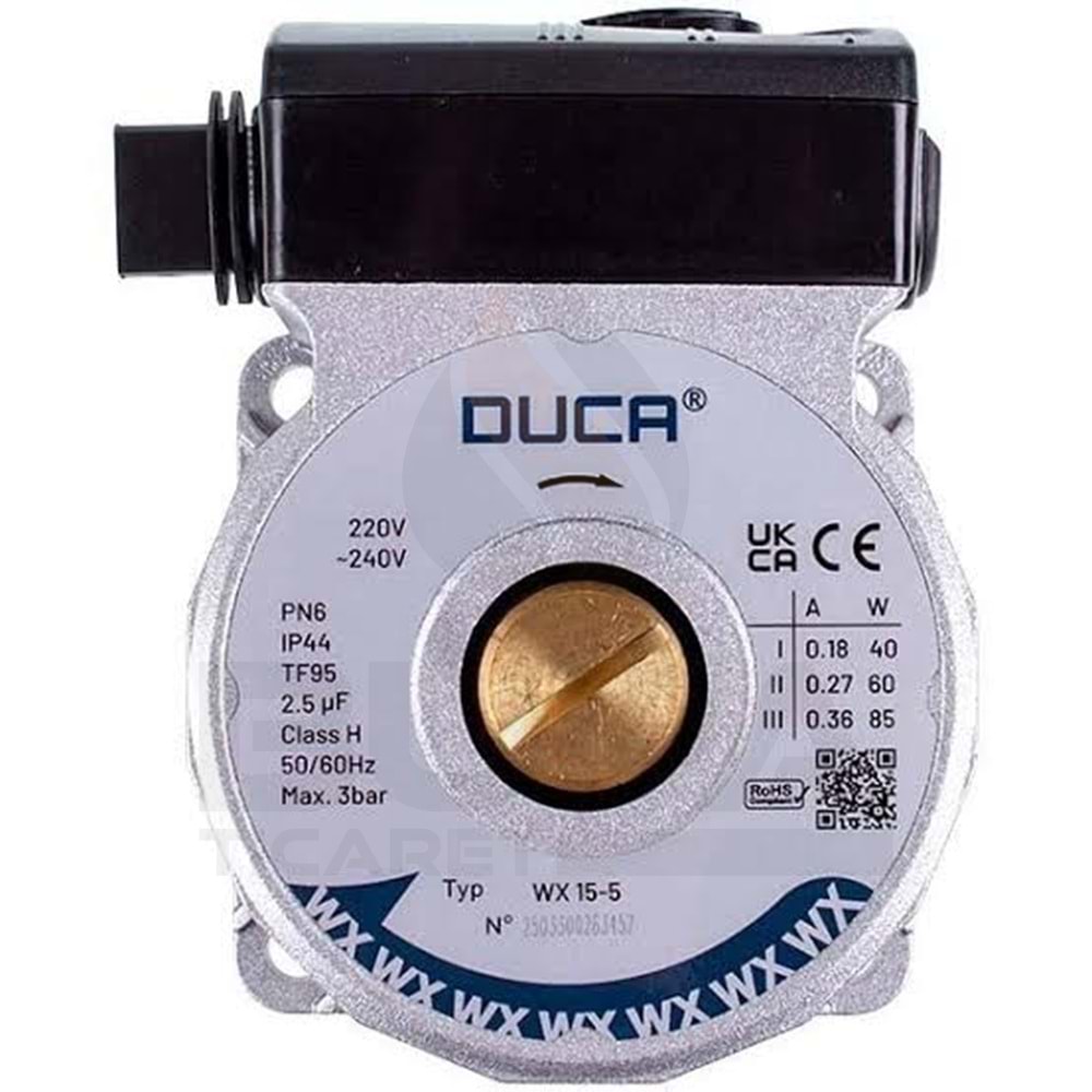 POMPA MOTOR başlığı DUCA W TİP 15/7 118W
