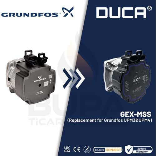 POMPA MOTOR Başlığı DUCA GEX 15-8 (15-75) MSS BAĞLANTILI